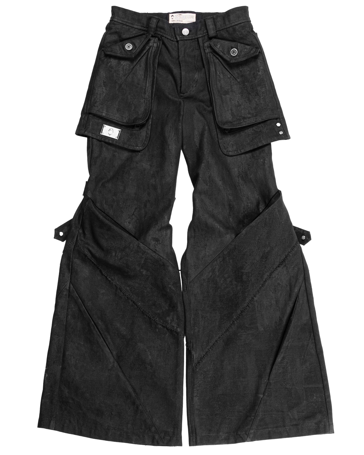 "Charcoal" Waxed Denim Flare⁡