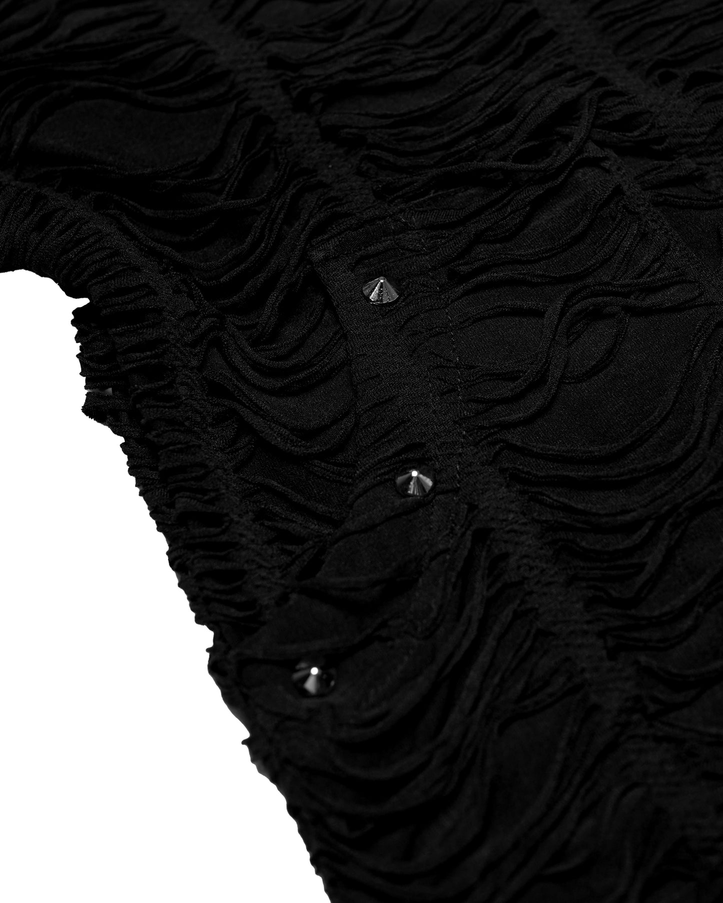 SS24ver.2/MAINDISH"Fluid Black" Short Hooded Jacket